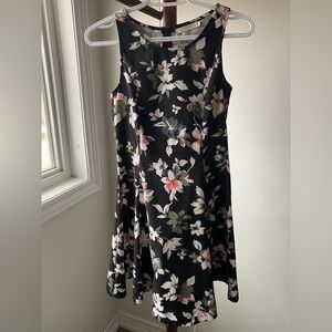 Black flowered party dress